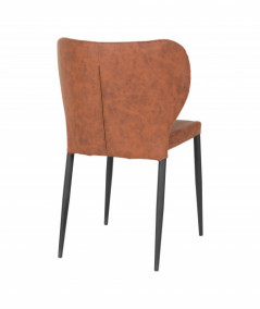 Pisa Spisebordsstol i vintage brun kunstlæder